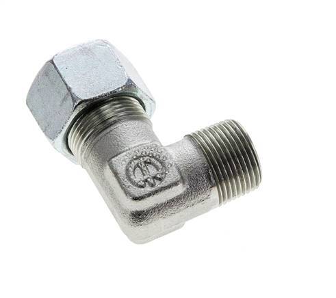 16S & M22x1.5 (con) Zink plated Steel Elbow Cutting Fitting with Male Threads 400 bar ISO 8434-1