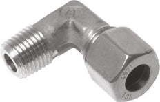 15L & M18x1.5 (con) Stainless Steel Elbow Compression Fitting with Male Threads 315 bar ISO 8434-1