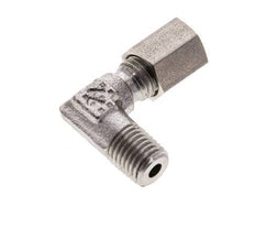 4LL & M8x1 (con) Stainless Steel Elbow Cutting Fitting with Male Threads 100 bar ISO 8434-1
