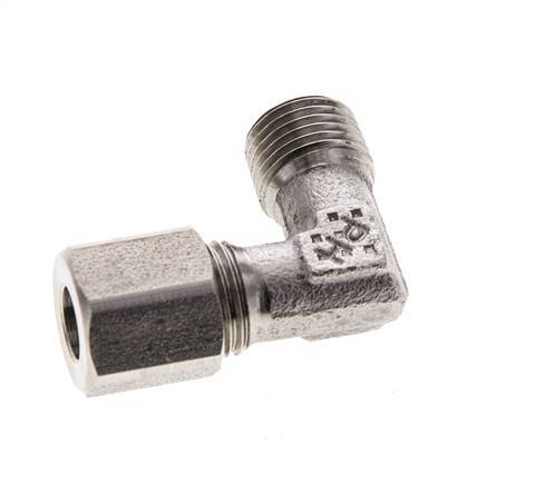 6LL & M10x1 (con) Stainless Steel Elbow Cutting Fitting with Male Threads 100 bar ISO 8434-1