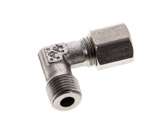 6LL & M10x1 (con) Stainless Steel Elbow Cutting Fitting with Male Threads 100 bar ISO 8434-1