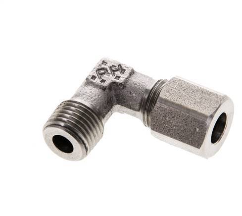 6LL & M10x1 (con) Stainless Steel Elbow Cutting Fitting with Male Threads 100 bar ISO 8434-1