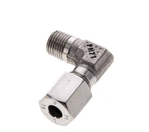 6L & M10x1 (con) Stainless Steel Elbow Cutting Fitting with Male Threads 315 bar ISO 8434-1