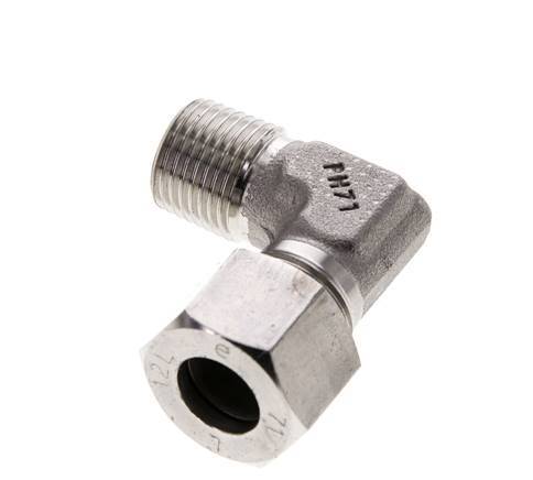 12L & M16x1.5 (con) Stainless Steel Elbow Cutting Fitting with Male Threads 315 bar ISO 8434-1