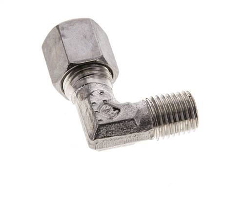 6S & M12x1.5 (con) Stainless Steel Elbow Cutting Fitting with Male Threads 630 bar ISO 8434-1