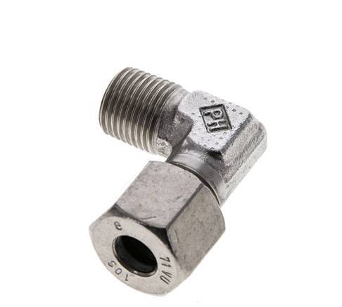 10S & M16x1.5 (con) Stainless Steel Elbow Cutting Fitting with Male Threads 630 bar ISO 8434-1