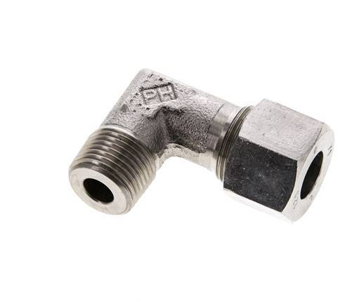 12S & M18x1.5 (con) Stainless Steel Elbow Cutting Fitting with Male Threads 630 bar ISO 8434-1