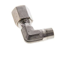 6L & M10x1 (con) Stainless Steel Elbow Compression Fitting with Male Threads 315 bar ISO 8434-1