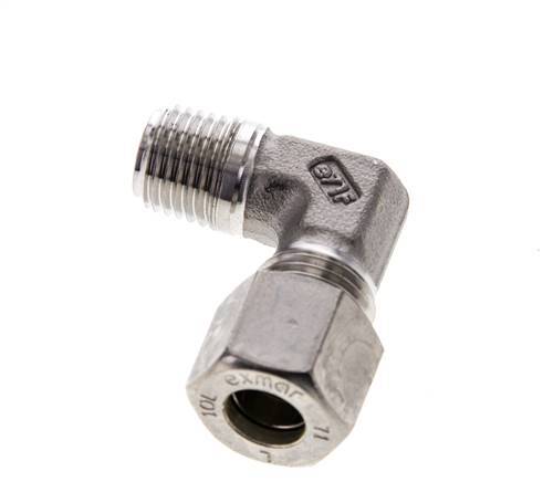 10L & M14x1.5 (con) Stainless Steel Elbow Compression Fitting with Male Threads 315 bar ISO 8434-1
