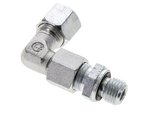 10L & M14x1.5 Zink plated Steel Elbow Cutting Fitting with Male Threads 315 bar Adjustable ISO 8434-1
