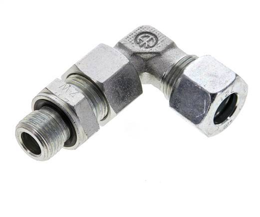 12L & M16x1.5 Zink plated Steel Elbow Cutting Fitting with Male Threads 315 bar Adjustable ISO 8434-1