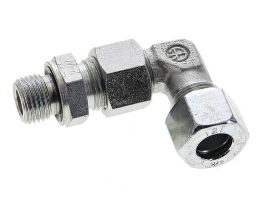 12L & M16x1.5 Zink plated Steel Elbow Cutting Fitting with Male Threads 315 bar Adjustable ISO 8434-1