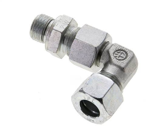 12L & M16x1.5 Zink plated Steel Elbow Cutting Fitting with Male Threads 315 bar Adjustable ISO 8434-1
