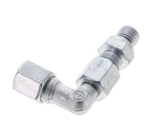 6S & M12x1.5 Zink plated Steel Elbow Cutting Fitting with Male Threads 630 bar Adjustable ISO 8434-1