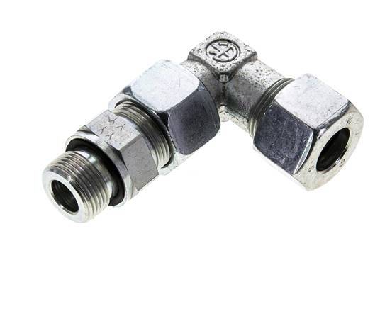 16S & M22x1.5 Zink plated Steel Elbow Cutting Fitting with Male Threads 400 bar Adjustable ISO 8434-1