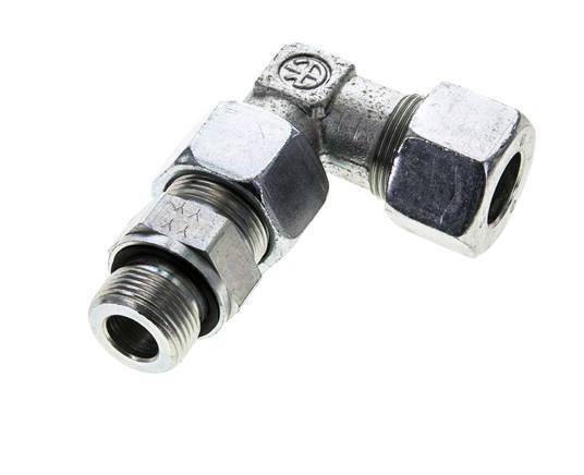 16S & M22x1.5 Zink plated Steel Elbow Cutting Fitting with Male Threads 400 bar Adjustable ISO 8434-1