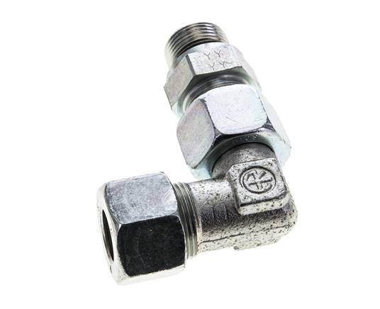 16S & M22x1.5 Zink plated Steel Elbow Cutting Fitting with Male Threads 400 bar Adjustable ISO 8434-1