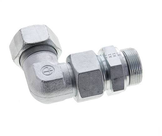30S & M42x2 Zink plated Steel Elbow Cutting Fitting with Male Threads 400 bar Adjustable ISO 8434-1