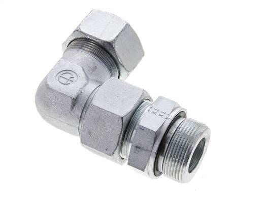 30S & M42x2 Zink plated Steel Elbow Cutting Fitting with Male Threads 400 bar Adjustable ISO 8434-1