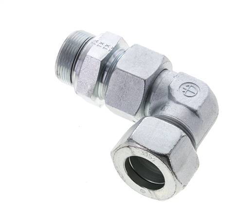 30S & M42x2 Zink plated Steel Elbow Cutting Fitting with Male Threads 400 bar Adjustable ISO 8434-1