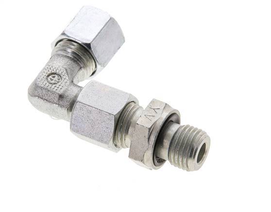 8L & G1/4'' Zink plated Steel Elbow Cutting Fitting with Male Threads 315 bar Adjustable ISO 8434-1