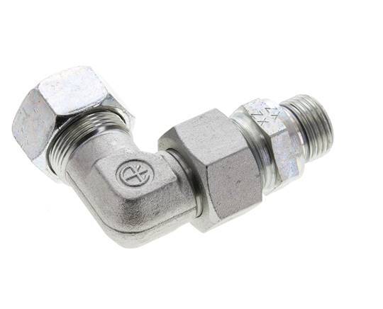 18L & G1/2'' Zink plated Steel Elbow Cutting Fitting with Male Threads 315 bar Adjustable ISO 8434-1