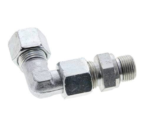 10S & G3/8'' Zink plated Steel Elbow Cutting Fitting with Male Threads 630 bar Adjustable ISO 8434-1