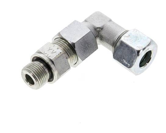 12S & G3/8'' Zink plated Steel Elbow Cutting Fitting with Male Threads 630 bar Adjustable ISO 8434-1