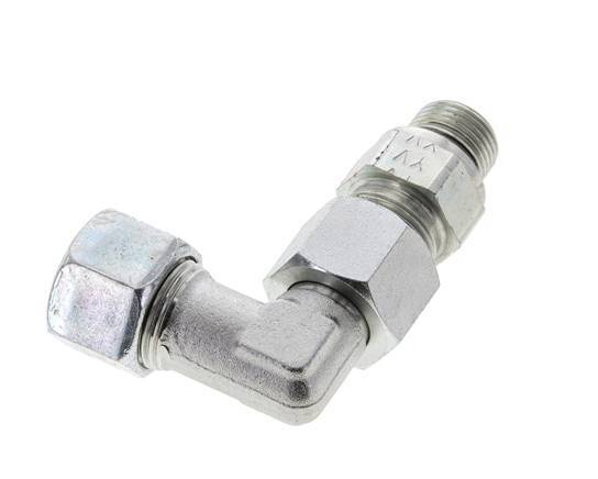 12S & G3/8'' Zink plated Steel Elbow Cutting Fitting with Male Threads 630 bar Adjustable ISO 8434-1