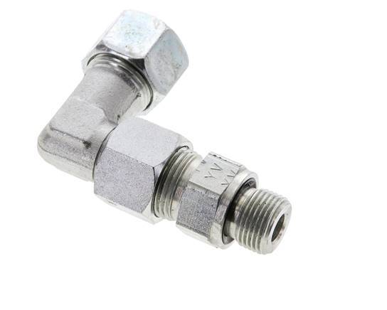 12S & G3/8'' Zink plated Steel Elbow Cutting Fitting with Male Threads 630 bar Adjustable ISO 8434-1