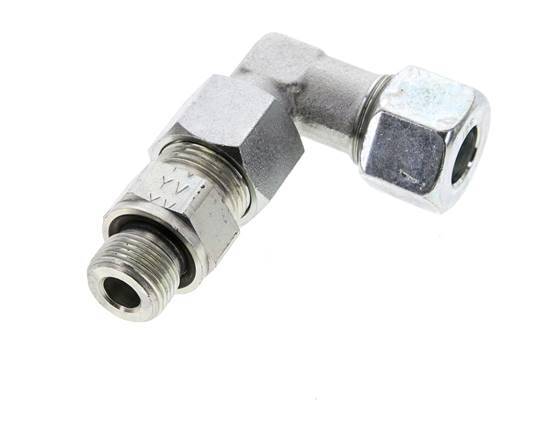 12S & G3/8'' Zink plated Steel Elbow Cutting Fitting with Male Threads 630 bar Adjustable ISO 8434-1
