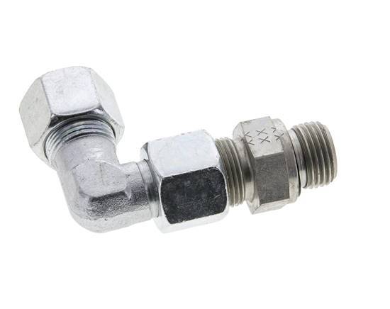 14S & G1/2'' Zink plated Steel Elbow Cutting Fitting with Male Threads 630 bar Adjustable ISO 8434-1