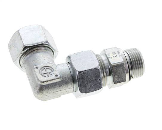 20S & G3/4'' Zink plated Steel Elbow Cutting Fitting with Male Threads 400 bar Adjustable ISO 8434-1