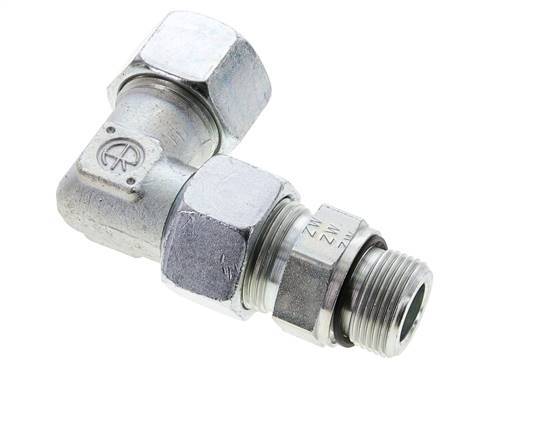20S & G3/4'' Zink plated Steel Elbow Cutting Fitting with Male Threads 400 bar Adjustable ISO 8434-1