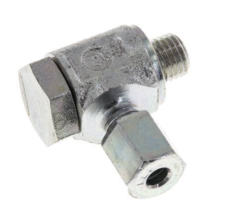 5LL & M8x1 Zink plated Steel Swivel Joint Cutting Fitting with Male Threads 100 bar Rotatable ISO 8434-1