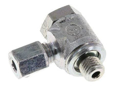 5LL & M8x1 Zink plated Steel Swivel Joint Cutting Fitting with Male Threads 100 bar Rotatable ISO 8434-1