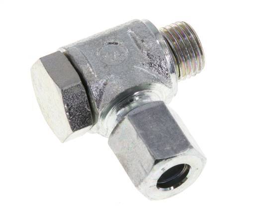 6LL & M10x1 Zink plated Steel Swivel Joint Cutting Fitting with Male Threads 100 bar Rotatable ISO 8434-1