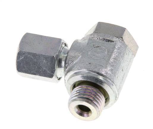 6LL & M10x1 Zink plated Steel Swivel Joint Cutting Fitting with Male Threads 100 bar Rotatable ISO 8434-1