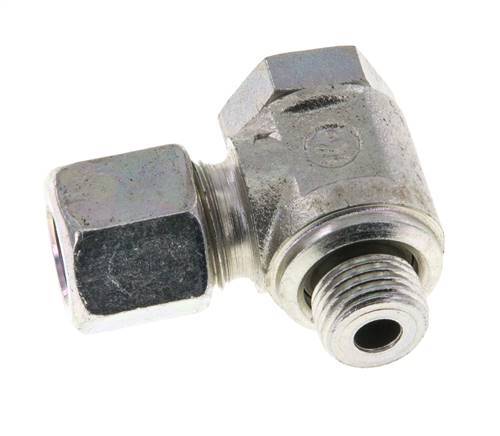 8LL & M10x1 Zink plated Steel Swivel Joint Cutting Fitting with Male Threads 100 bar Rotatable ISO 8434-1