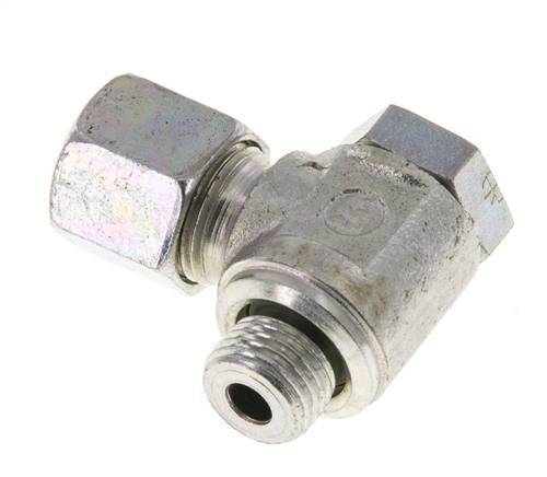 8LL & M10x1 Zink plated Steel Swivel Joint Cutting Fitting with Male Threads 100 bar Rotatable ISO 8434-1