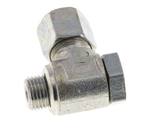 8LL & M10x1 Zink plated Steel Swivel Joint Cutting Fitting with Male Threads 100 bar Rotatable ISO 8434-1