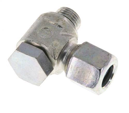 8LL & M10x1 Zink plated Steel Swivel Joint Cutting Fitting with Male Threads 100 bar Rotatable ISO 8434-1