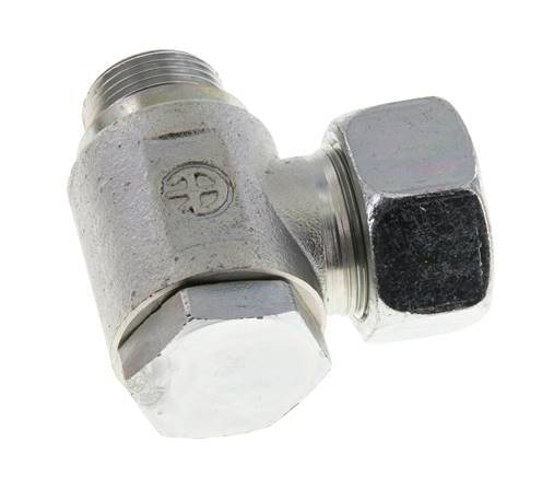 18L & M22x1.5 Zink plated Steel Swivel Joint Cutting Fitting with Male Threads 160 bar Rotatable ISO 8434-1