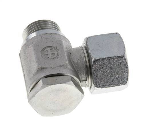 20S & M27x2 Zink plated Steel Swivel Joint Cutting Fitting with Male Threads 160 bar Rotatable ISO 8434-1