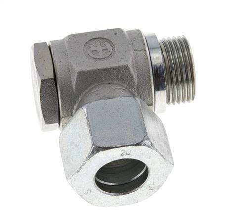 20S & M27x2 Zink plated Steel Swivel Joint Cutting Fitting with Male Threads 160 bar Rotatable ISO 8434-1