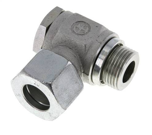 20S & M27x2 Zink plated Steel Swivel Joint Cutting Fitting with Male Threads 160 bar Rotatable ISO 8434-1