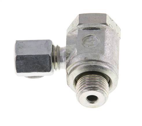 4LL & G1/8'' Zink plated Steel Swivel Joint Cutting Fitting with Male Threads 100 bar Rotatable ISO 8434-1