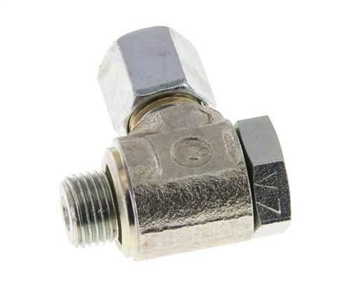 6LL & G1/8'' Zink plated Steel Swivel Joint Cutting Fitting with Male Threads 100 bar Rotatable ISO 8434-1