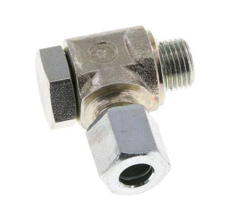 6LL & G1/8'' Zink plated Steel Swivel Joint Cutting Fitting with Male Threads 100 bar Rotatable ISO 8434-1