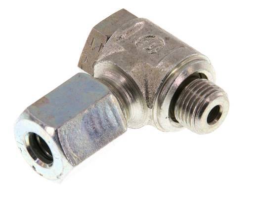 6L & G1/8'' Zink plated Steel Swivel Joint Cutting Fitting with Male Threads 250 bar Rotatable ISO 8434-1